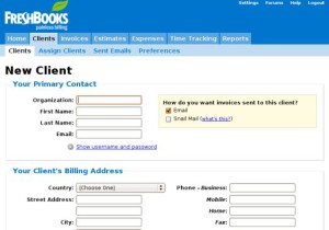 Add the name of your first client invoice