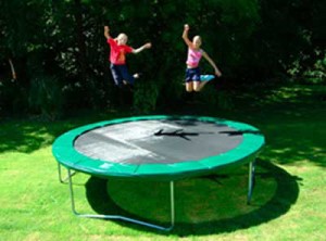 Jump on a trampoline exercise